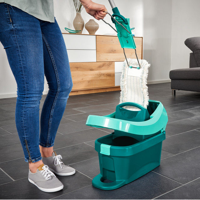 Action image of Leifheit Profi XL Floor Sweeper With Handle