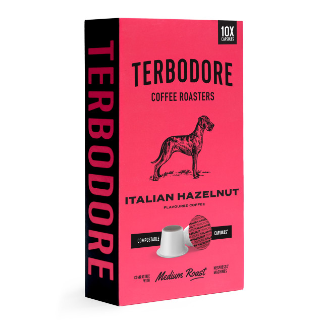 Terbodore Hazelnut Coffee Capsules, Pack of 10