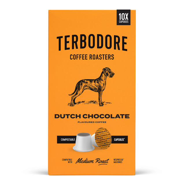 Terbodore Dutch Chocolate Coffee Capsules, Pack of 10