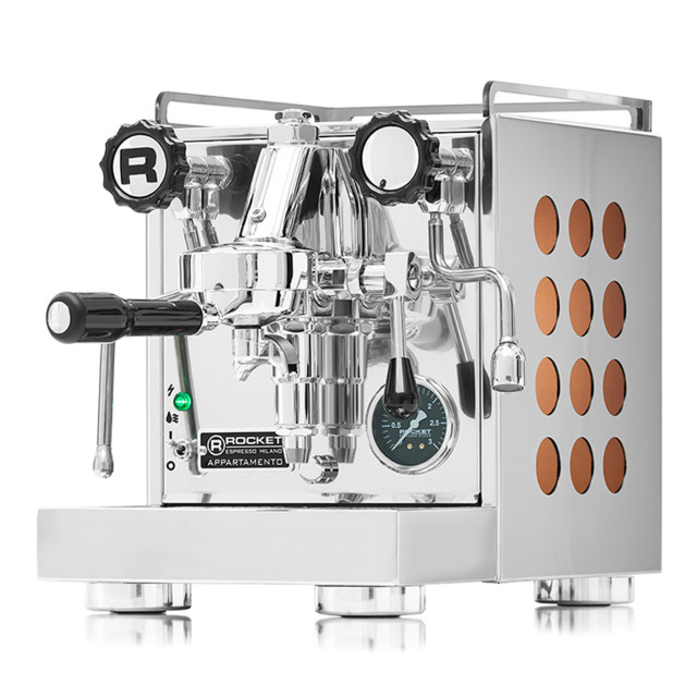 Rocket Espresso Appartamento 1250W Espresso Machine - Silver & Copper
