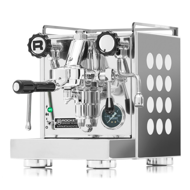 Rocket Espresso Appartamento 1250W Espresso Machine - Silver & White
