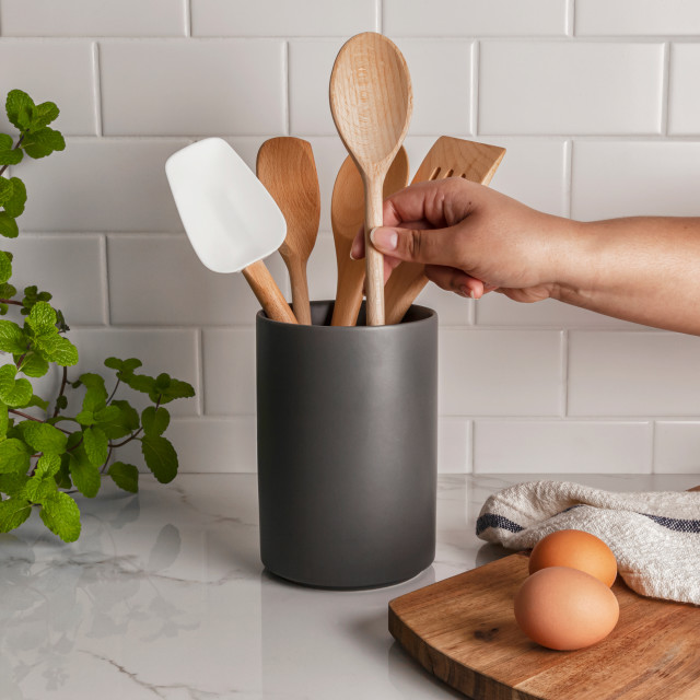 Lifestyle image of Humble & Mash Stoneware Utensil Holder