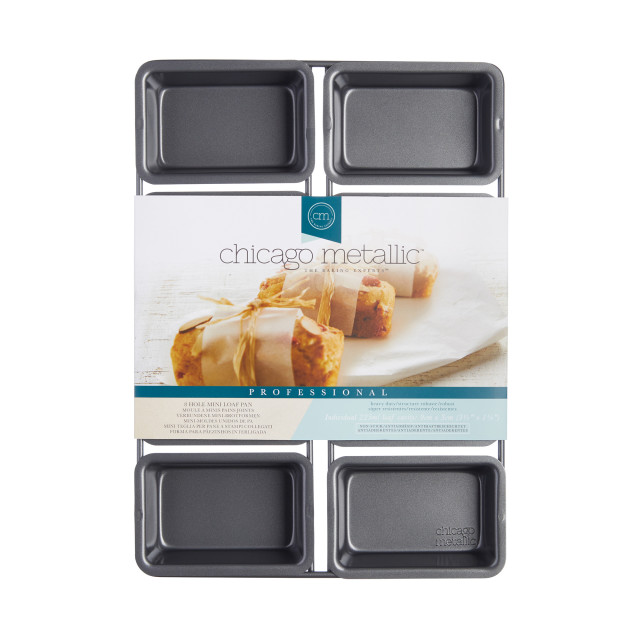 Chicago Metallic Non-Stick 8 Hole Mini Loaf Pan
