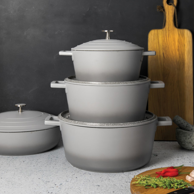 Lifestyle image of MasterClass Cast Aluminium 2.5L Casserole Pot, 20cm