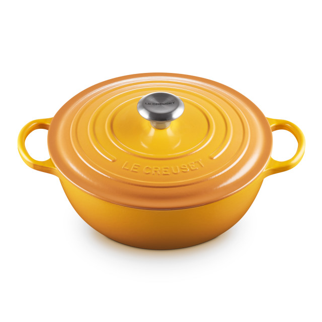Le Creuset Signature Cast Iron Soup Pot, 26cm - Nectar angle