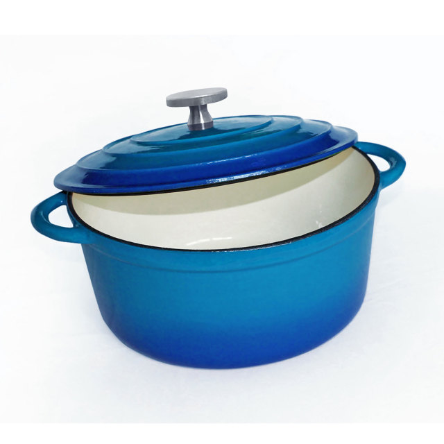 Round Cast Iron Enamel Casserole, 6L