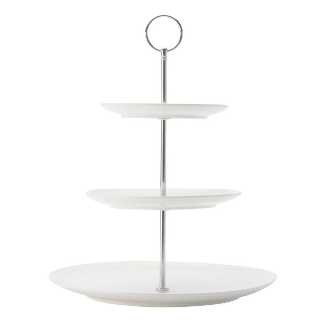 Maxwell & Williams White Basics Diamonds 3-Tier Cake Stand