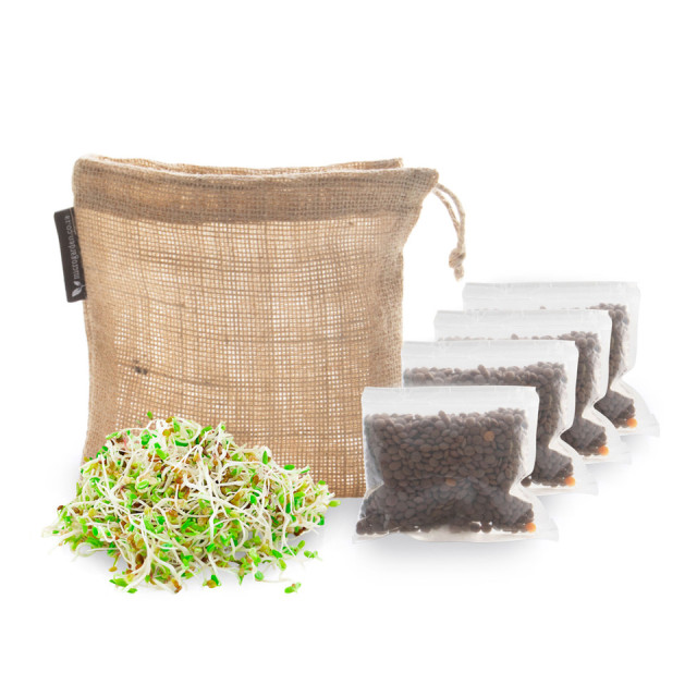 MicroGarden Reusable Sprout Bag with Lentil Seeds