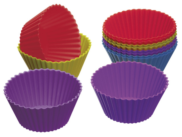 KitchenCraft Pack of Twelve Silicone Cupcake Cases