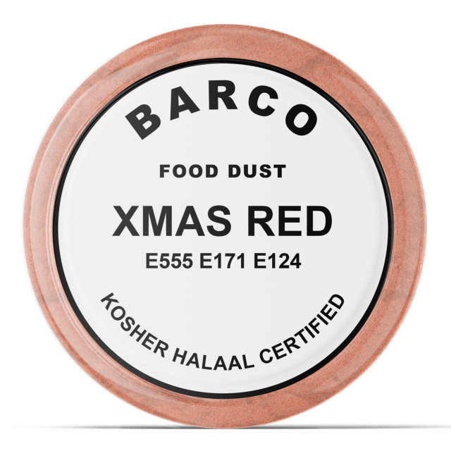 Barco Sparkly Pearlescent Food Colouring Powder, 10ml Christmas Red
