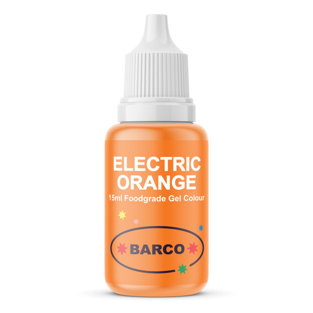 Barco Gel Food Colouring, 15ml Electric Orange
