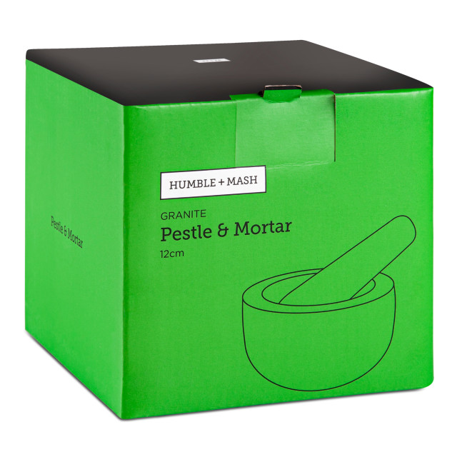 Humble & Mash Granite Pestle & Mortar, 12cm packaging