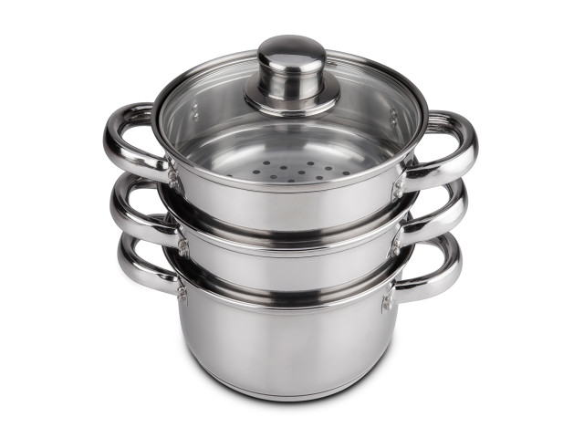 KitchenCraft Stainless Steel Three Tier Steamer