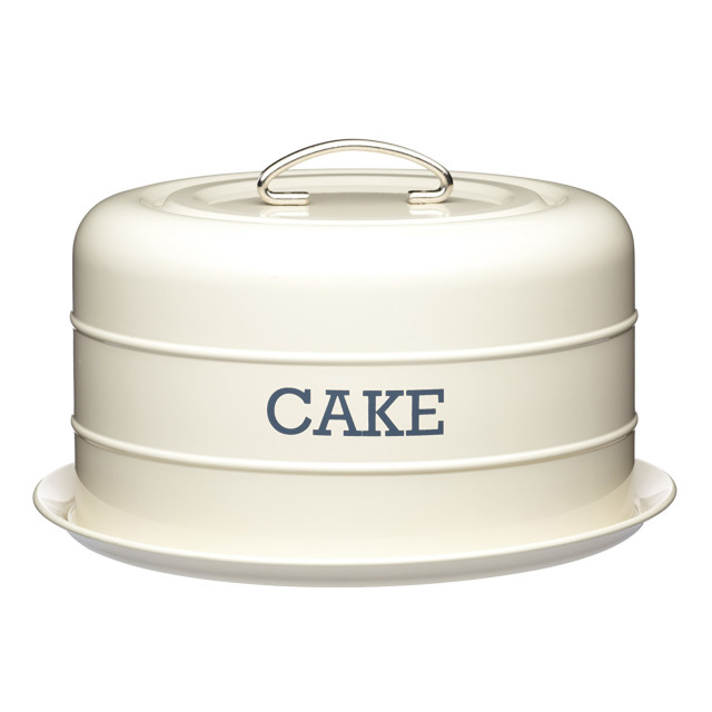 KitchenCraft Living Nostalgia Airtight Domed Cake Tin antique cream