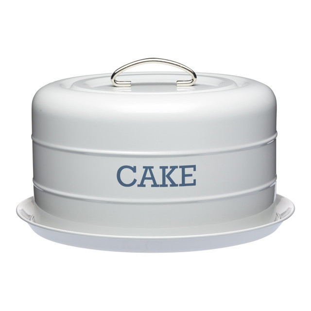 KitchenCraft Living Nostalgia Airtight Domed Cake Tin french grey