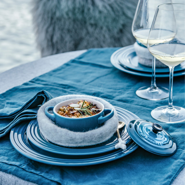 Lifestyle image of Le Creuset Mini Stoneware Cocotte, 10cm