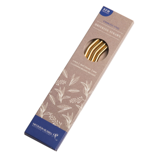 Pack Shot image of Nicolson Russell Stainless Steel Straws, Set of 4