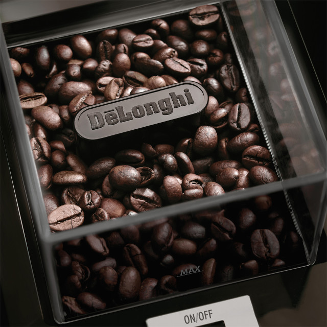 DeLonghi Burr Coffee Grinder, KG79 - Stainless Steel detail