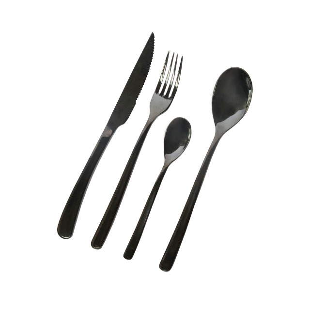 Nicolson Russell Buddha Black Cutlery Set, 16 piece