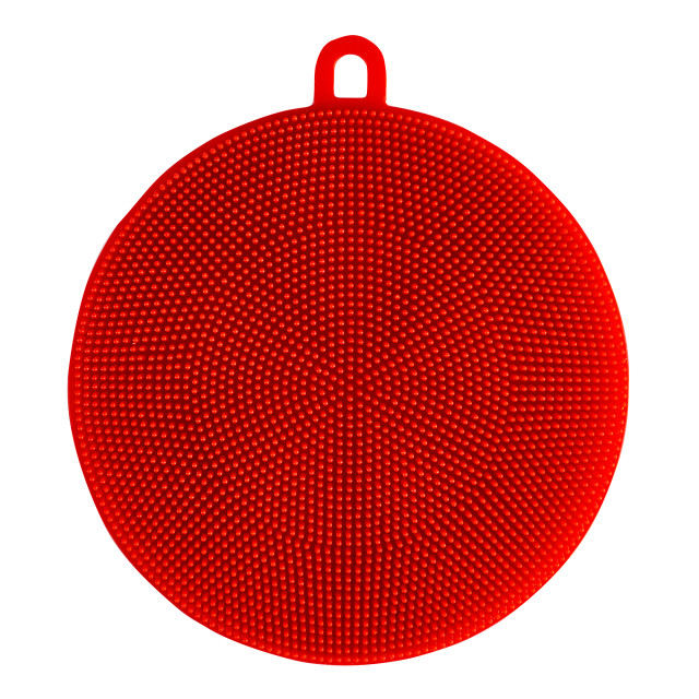 Scrub Buddy Hygienic Silicone Sponge, Red