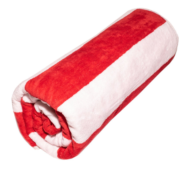 Terry Lustre Velour Striped Pool Towel