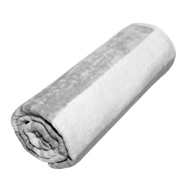 Terry Lustre Velour Striped Pool Towel - Grey Product Image