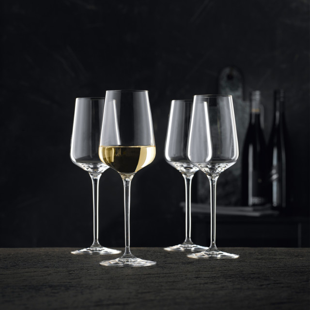 Lifestyle image of Nachtmann Lead-Free Crystal Vinova White Wine Glasses, Set of 4