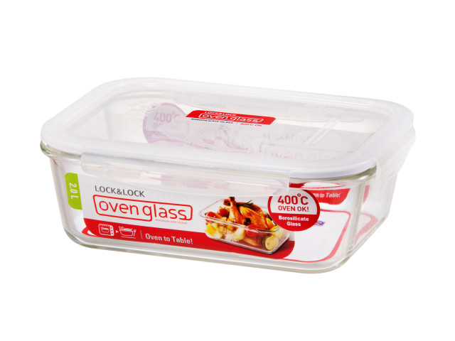 LocknLock Euro Rectangular Glass Container