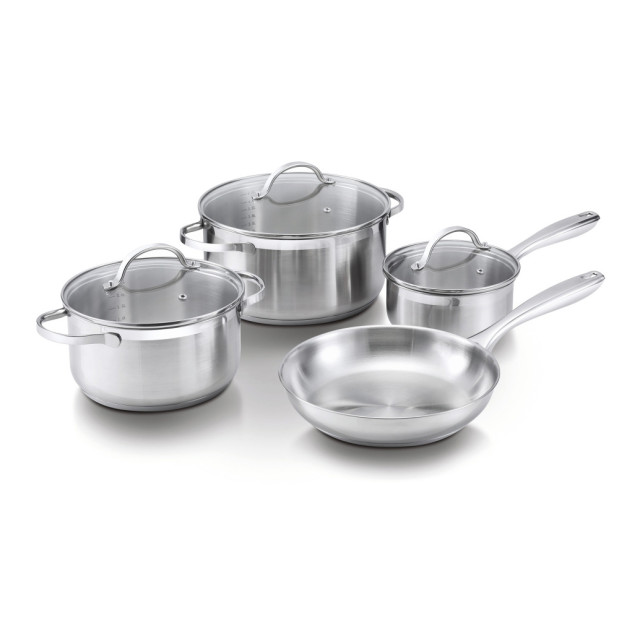 Pack Shot image of Brabantia Amsterdam Stainless Steel Cookware Set with Glove, 4-Piece