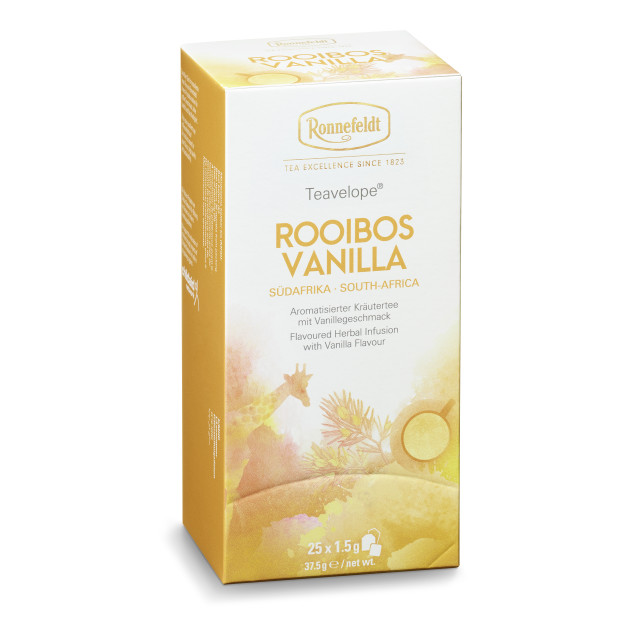 Pack Shot image of Ronnefeldt Rooibos Vanilla Teavelopes, Pack of 25