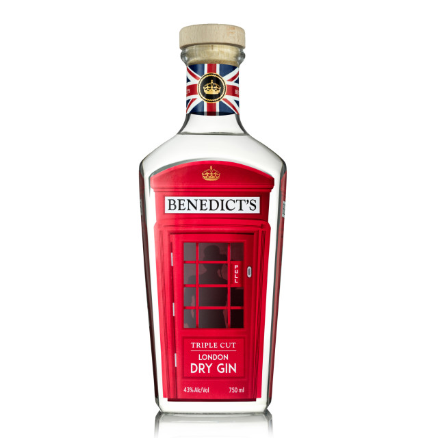 Premium Gin Benedicts London Dry Gin, 750ml