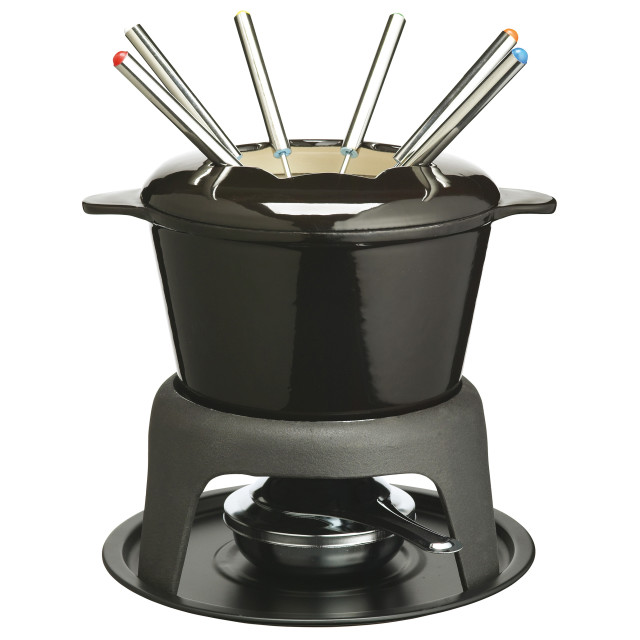 Master Class Cast Iron Enamelled Fondue Set