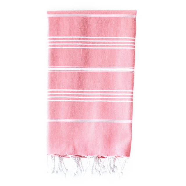 The Cotton Company Elim Turkish Towel - Coral