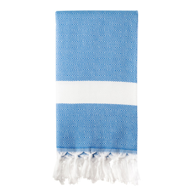 The Cotton Company Dimanta Turkish Towel - Royal Blue