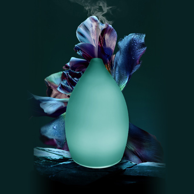 Aura Iridescent Ultrasonic Diffuser, turquoise
