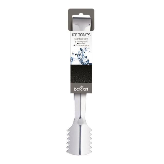 KitchenCraft Stainless Steel Ice Serving Tongs packaging shot