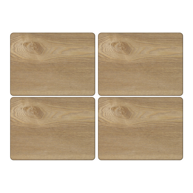 Creative Tops Naturals Rectangular Oak Veneer Placemats, Set of 4 angle