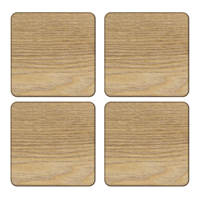 Creative Tops Naturals Oak Veneer Coasters, Set of 4
