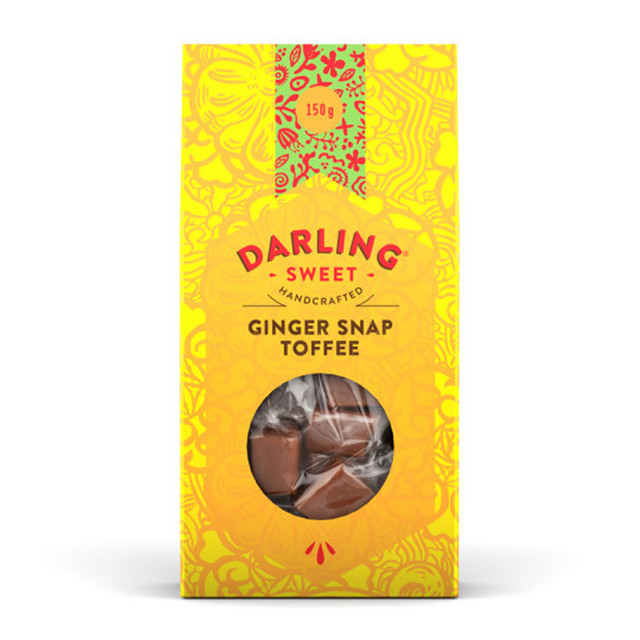 Pack Shot image of Darling Sweet Ginger Snap Toffees, 150g