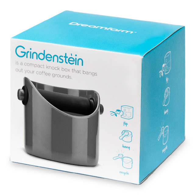 Dreamfarm Grindenstein Coffee Knock Box Medium - Grey packaging