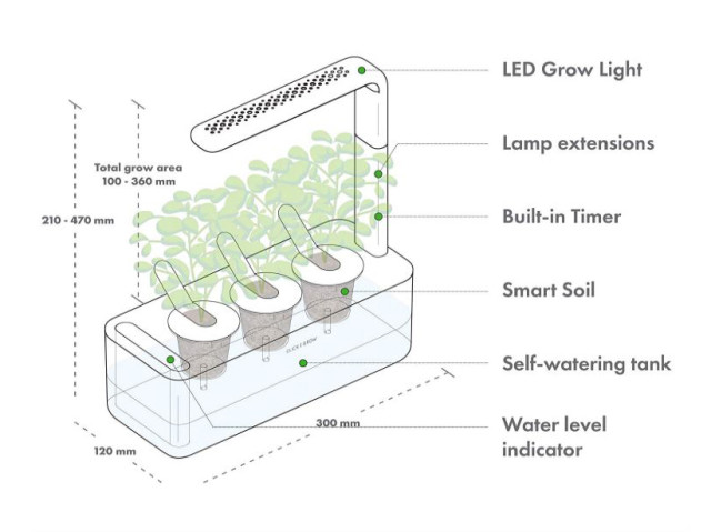 Click & Grow Smart Garden 3 Indoor Gardening Kit details