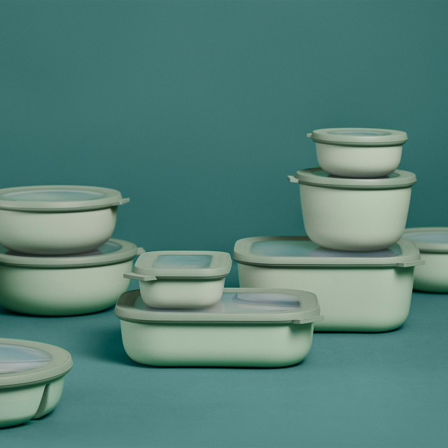 Mepal Cirqula Shallow Multi Bowl, 350ml - Nordic Sage with different sizes