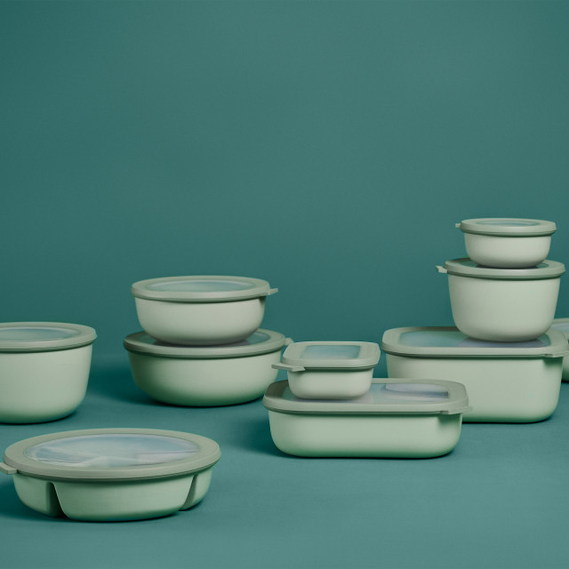 Mepal Cirqula Shallow Multi Bowl, 750ml - Nordic Sage with other shapes and sizes