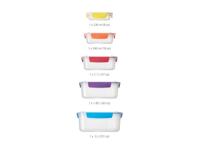 Joseph Joseph Nest Lock Storage Container Set, 5 piece sizes