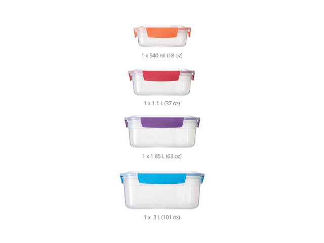 Joseph Joseph Nest Lock Storage Container Set, 4 piece sizes