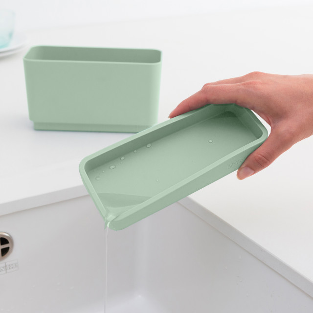 Brabantia Sink Organiser - Jade Green in use