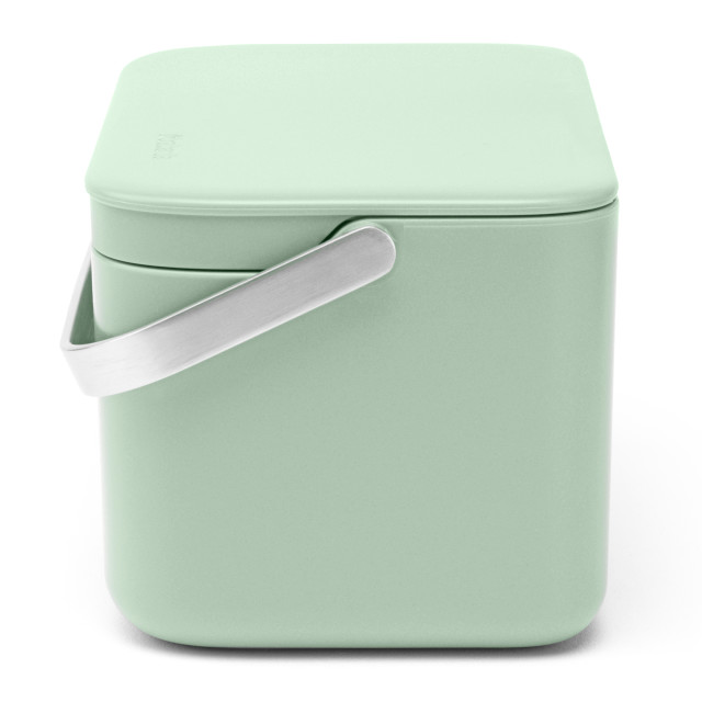 Brabantia Food Waste Caddy - Jade Green side view