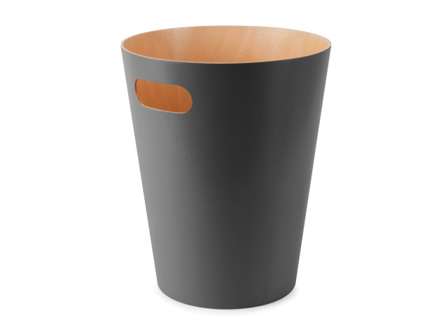 Umbra Woodrow Two-Tone Plywood Bin, charcoal