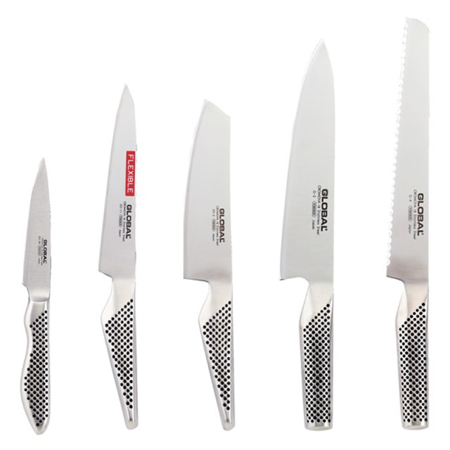 Pack Shot image of Global Steel Knife Set, 5-Piece
