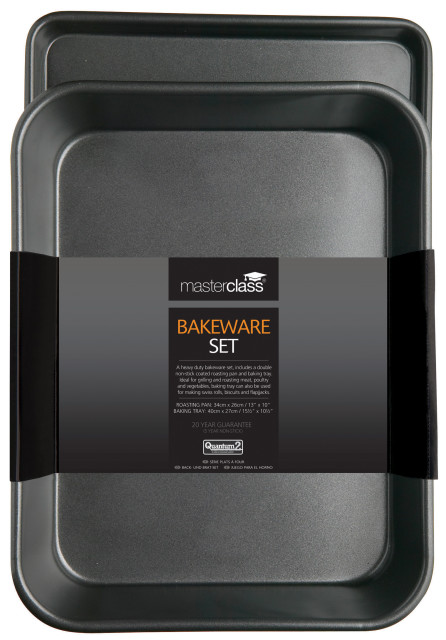 MasterClass Non-Stick Twin Pack - Roasting Pan and Oven Tray